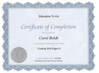 Certificate of secondary education